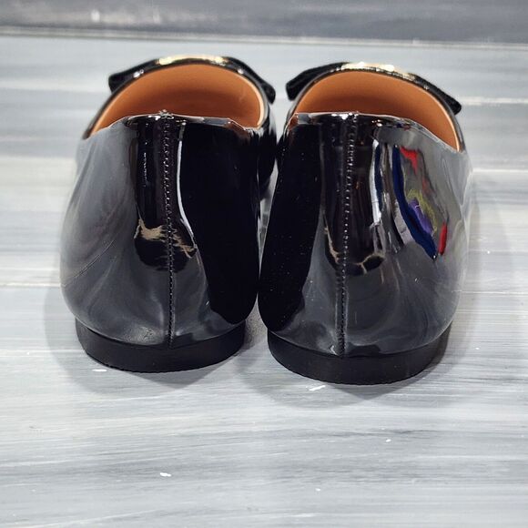 Journee Collection Kim‎ Ballet Flats Black Faux Patent Leather Size 6 - Picture 9 of 13